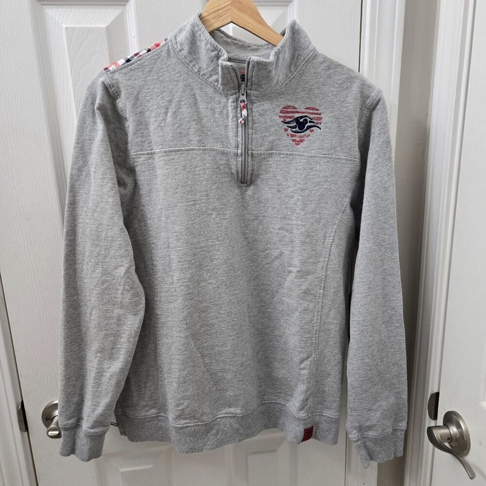 Disney Cruiseline 1/4 zip Sweatshirt Womens Size Large Gray casual travel